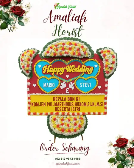 Papan Bunga Pernikahan Wangon